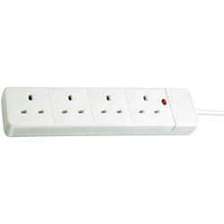 Brennenstuhl 1150623444 power extension 2 m 4 AC outlet(s) Indoor White