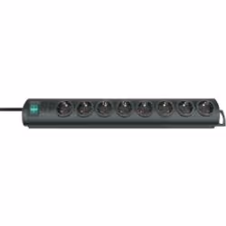 Brennenstuhl Primera-Line, 8 AC outlet(s), Black, 2 m