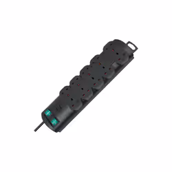 Brennenstuhl 1153303120 Primera Line Extension Socket 10 Way Black 2m