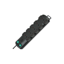 Brennenstuhl 1153303120 Primera Line Extension Socket 10 Way Black 2m