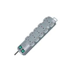 Brennenstuhl 1153393120 Primera Line Extension Socket 10 Way Silver 2m