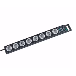 Brennenstuhl 1153380318, 9 AC outlet(s), 16 A, Black, Grey, 2.5 m