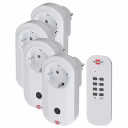 - For comfortable switching on and off of electrical appliances and lamps up to 1000 W for indoor use.- 4 socket adapter with ...