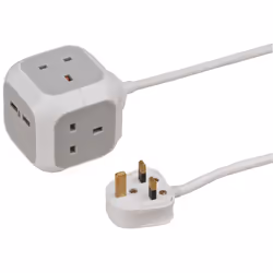 Brennenstuhl 1150103 ALEA 3 Way + USB socket block 3m