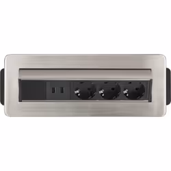 Brennenstuhl 1396200113 power extension 2 m 3 AC outlet(s) Indoor Black, Stainless steel - Additional view 6
