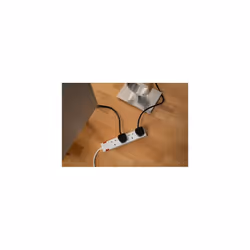 4-Way Extension Lead with neon indicator (10m cable, Power Strip with 90 angle of sockets)