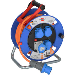 Brennenstuhl 1182690200 power extension 25 m 4 AC outlet(s) Outdoor Black, Blue, Orange