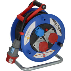 Brennenstuhl 1238010 power extension 30 m 3 AC outlet(s) Outdoor Black, Blue, Red