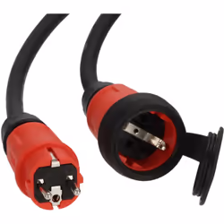 Brennenstuhl 9161250110 power extension 25 m 1 AC outlet(s) Outdoor Black, Red