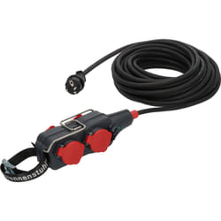 Brennenstuhl 9161150161 power extension 15 m 4 AC outlet(s) Outdoor Black, Red