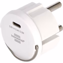 Brennenstuhl 1508110010, Type F, Type C, Angled, 230 V, White, 12 W