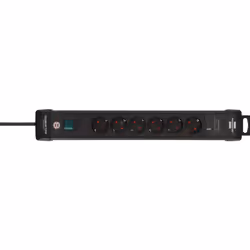 Brennenstuhl 1951160608 power extension 3 m 6 AC outlet(s) Indoor Black