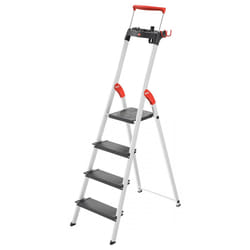 Hailo 8050-407 ladder Folding ladder Aluminium, Black