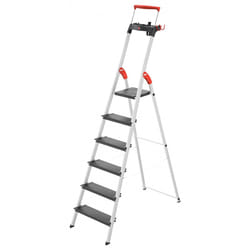 Hailo 8050-607 ladder Folding ladder Aluminium, Black
