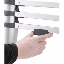 Hailo 7113-091 Telescoping ladder Aluminium, Black, Red