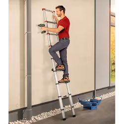 Hailo 7113-091 Telescoping ladder Aluminium, Black, Red - Additional view 4