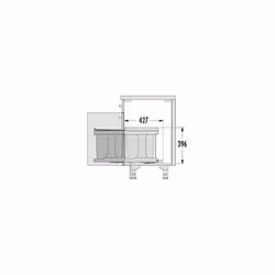 Hailo Solo 20 litre Manual 3635 Kitchen Waste Bin - Additional view 2