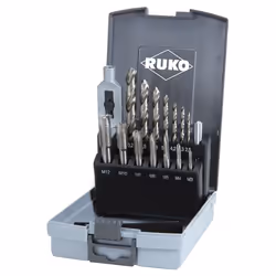 Thread Tap Set; RUKO; M3, M4, M5, M6, M8, M12, M10 15 High-speed steel
