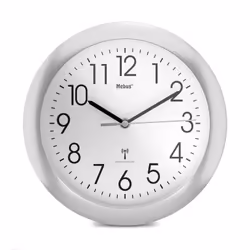 Mebus 52451, Wall, Digital clock, Round, White, Plastic, Battery