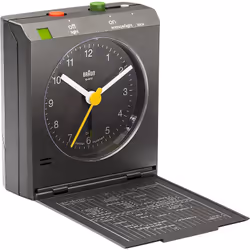 Braun BNC005, Quartz alarm clock, Grey, Analog, 72 mm, 78 mm, 30 mm