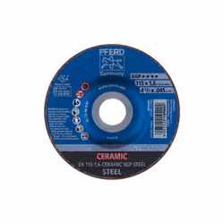 PFERD EH 115-1,6 CERAMIC SGP STEEL, Steel, PFERD, 2.22 cm, 11.5 cm, 13300 RPM, 25 pc(s)