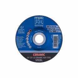 PFERD EH 125-1,6 CERAMIC SGP STEEL, Steel, PFERD, 2.22 cm, 12.5 cm, 12200 RPM, 25 pc(s)