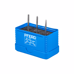 PFERD Tungsten carbide small high-performance burr set MICRO 3-piece dia. 3mm shank dia. 3mm finishing, Tungsten carbide, Con ...
