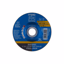 PFERD E 125-2,8 PSF DUO STEELOX, Steel, Stainless steel, PFERD, 2.22 cm, 12.5 cm, 12200 RPM, 10 pc(s)