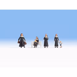 NOCH Nuns, HO (1:87), Black, White