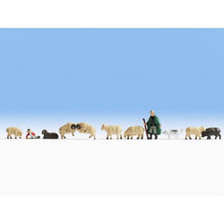 NOCH Shepherd and Sheep scale model part/accessory Figures