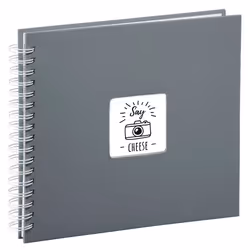 Hama Fine Art, Grey, 100 sheets, 10 x 15 cm, Spiral binding, Paper, Black