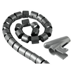 Hama Cable Bundle Tube Easy Cover, 1.5 m, 30 mm, silver Cable kit