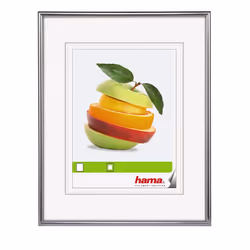 Hama "Sevilla Décor" Plastic Frame, silver matt, 30 x 40 cm, Single picture frame, Plastic, Silver, 20 x 28 cm, Reflective, 3 ...