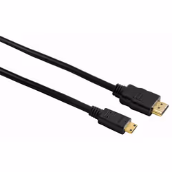 Hama HDMI 2m, 2 m, HDMI Type A (Standard), HDMI Type C (Mini), 10.2 Gbit/s, Black
