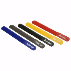 Hama Hook and Loop 180mm Cable Ties Straps - 5 Coloured