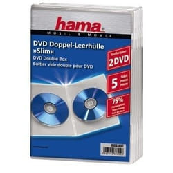 Hama Double DVD Jewel Case, Slim 5 , transparent 2 discs