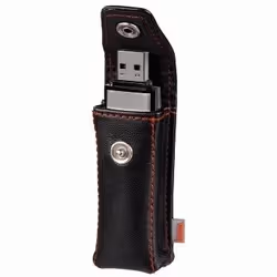 Hama USB Stick Case "Fashion", black USB flash drive case Leatherette Black, Red - Additional view 2