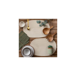 dc fix Almond Eco-line Wipe Clean oval Weave Placemats Set of 4