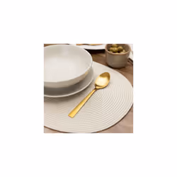 dc fix Almond Eco-line Wipe Clean oval Weave Placemats Set of 4