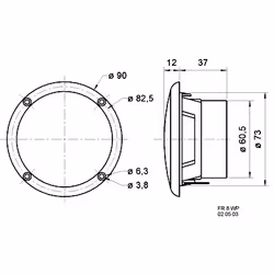 Visaton VS-FR8WP/4, Wired, 15 W, 100 - 20000 Hz, 4 Ω, White