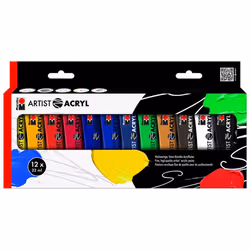 Marabu 1220000000092, 22 ml, Black, Blue, Brown, Green, Red, Vermilion, Violet, White, Yellow, Tube, Waterproof