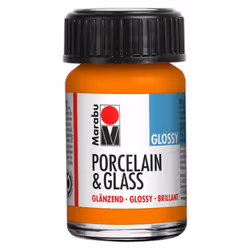 Marabu Porcelain Ceramic & Glass Orange Paint 15ml