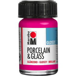 Marabu Porcelain Ceramic & Glass Glossy Paint Raspberry 15ml