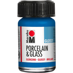Marabu Porcelain Ceramic & Glass Glossy Paint Gentian 15ml