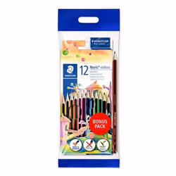 Staedtler Noris Colouring Pencils with a Eco Pencil and Mars Plastic Eraser