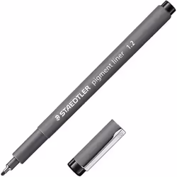 Staedtler 308 12-9 Pigment Liner Fineliner Pen - 1.2mm Nib - Black Ink - Single