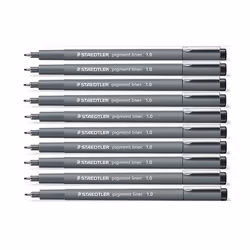 Staedtler Pigment Liner 308 Black 1.0 mm Pack of 10