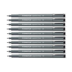 Staedtler Pigment Liner 308 Black 1.0 mm Pack of 10