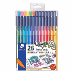 STAEDTLER 26 Triplus Fineliner Fiber Tip Color Pens for Adults Johanna