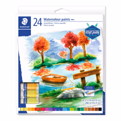 STAEDTLER 8880 C24 Karat Watercolour Paint Tube - Multi-Colour (Pack of 24)